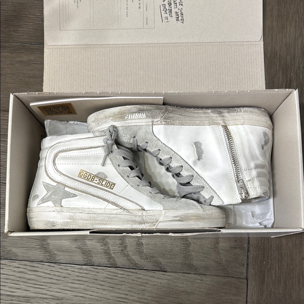 Golden Goose White High-Top Sneakers
